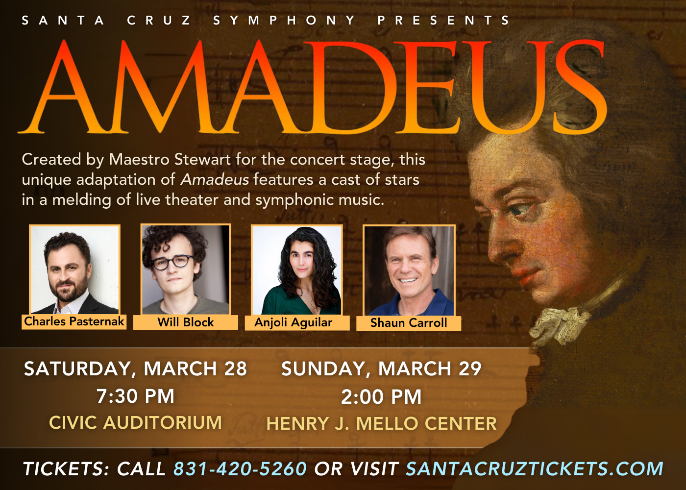 🎼 Amadeus: A tale of genius and jealousy — Santa Cruz Symphony